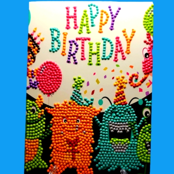 SALE 🚨 Monster Happy Birthday Card Handmade - Picture 2 of 12